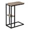 Monarch Specialties End Table, 18.25 W, 25.25 H, Particle Board, Metal, Dark Taupe I 3672 - alternate 1